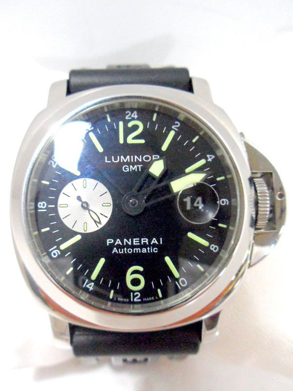 Luminor GMT Panerai Firenze Ocean: Luminor GMT, Ocean Chronometer Officine Panerai, Firenze 1860 Ref. No. OP6633 BB1141088. Made in a limited edition of 2000 examples in 2004. Unique large cushion-shaped, two time zoned, self winding, 