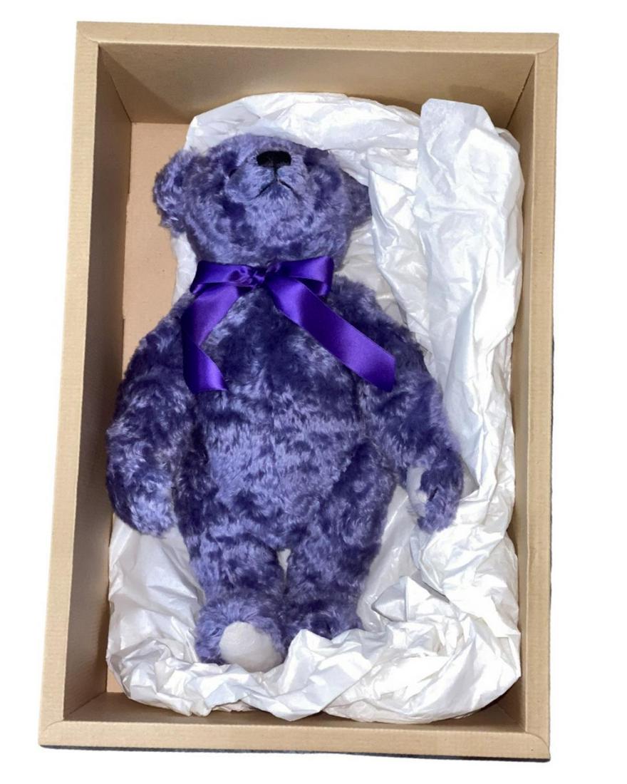 Steiff Lavender Blue Mohair Teddy Bear 1998 North America Limited Edition Bear: Steiff Lavender Blue Mohair Teddy Bear 1998 North America Limited Edition Bear with Certificate of Authenticity, # 2049/3500 measures 13"