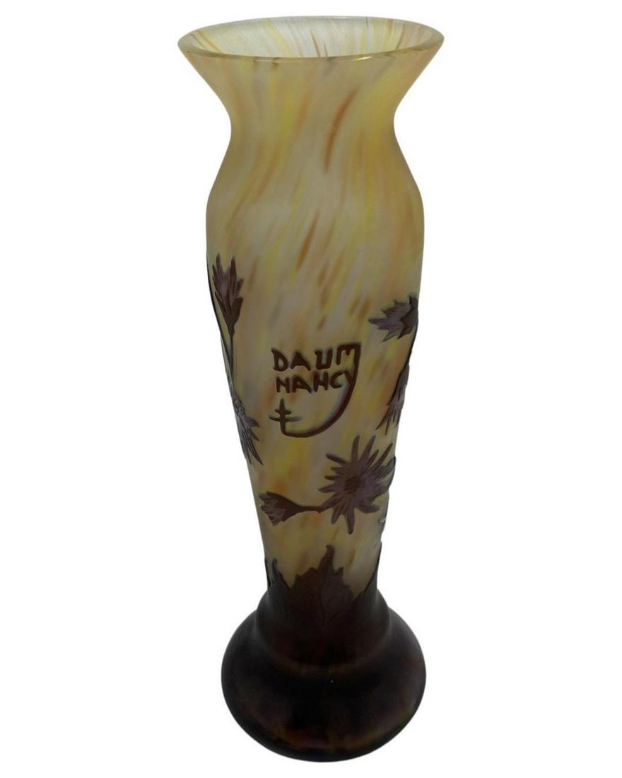 Daum Nancy Cameo Glass Landscape Vase: Daum Nancy Cameo Glass Landscape Vase measures H: 7"