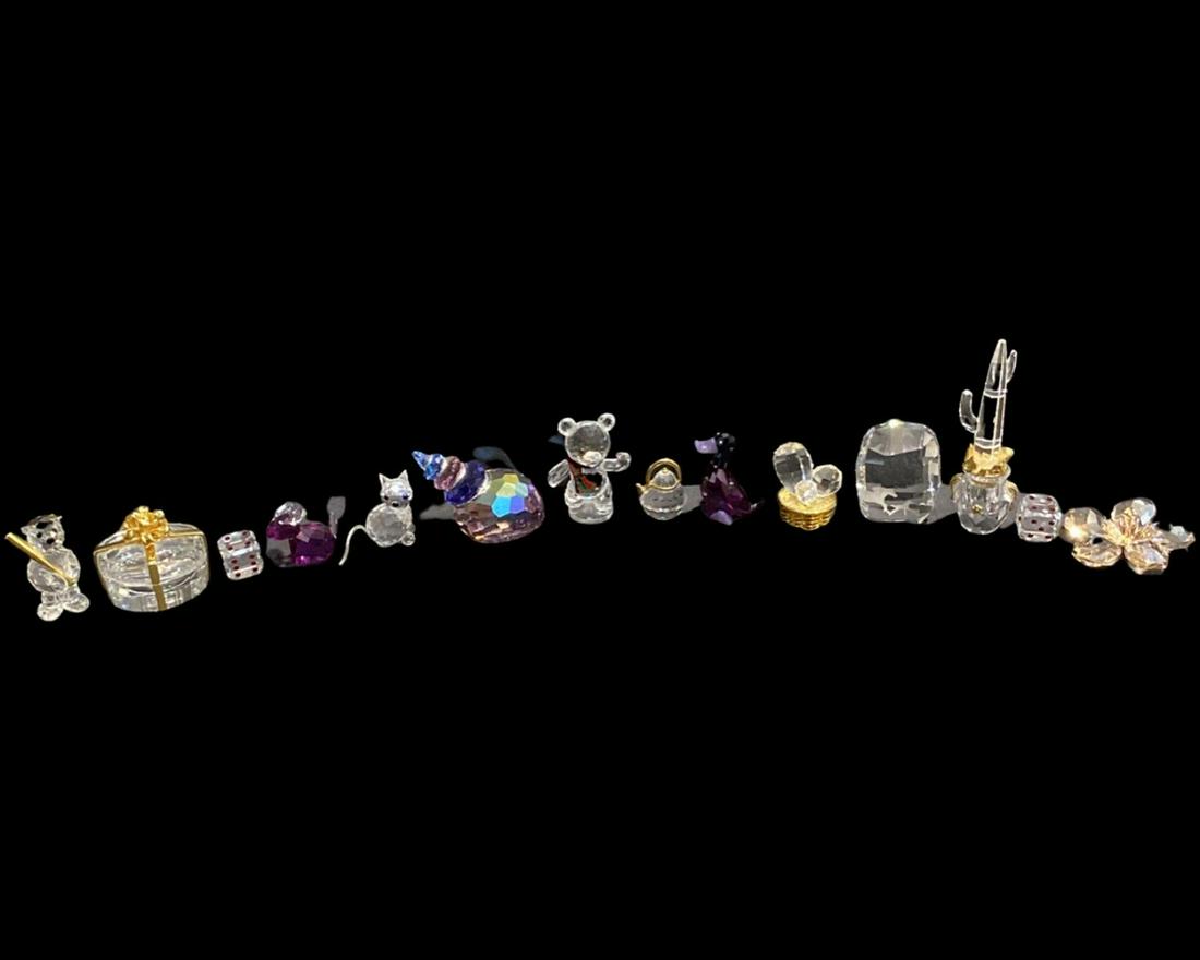 Lot of 14 Swarovski Crystal Miniature Figurines (1 of 3)