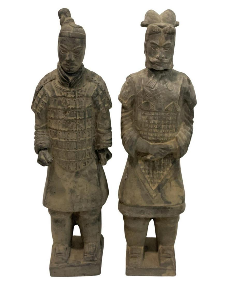 Pair of Chinese Terracotta Warrior Soldier (1 of 1)