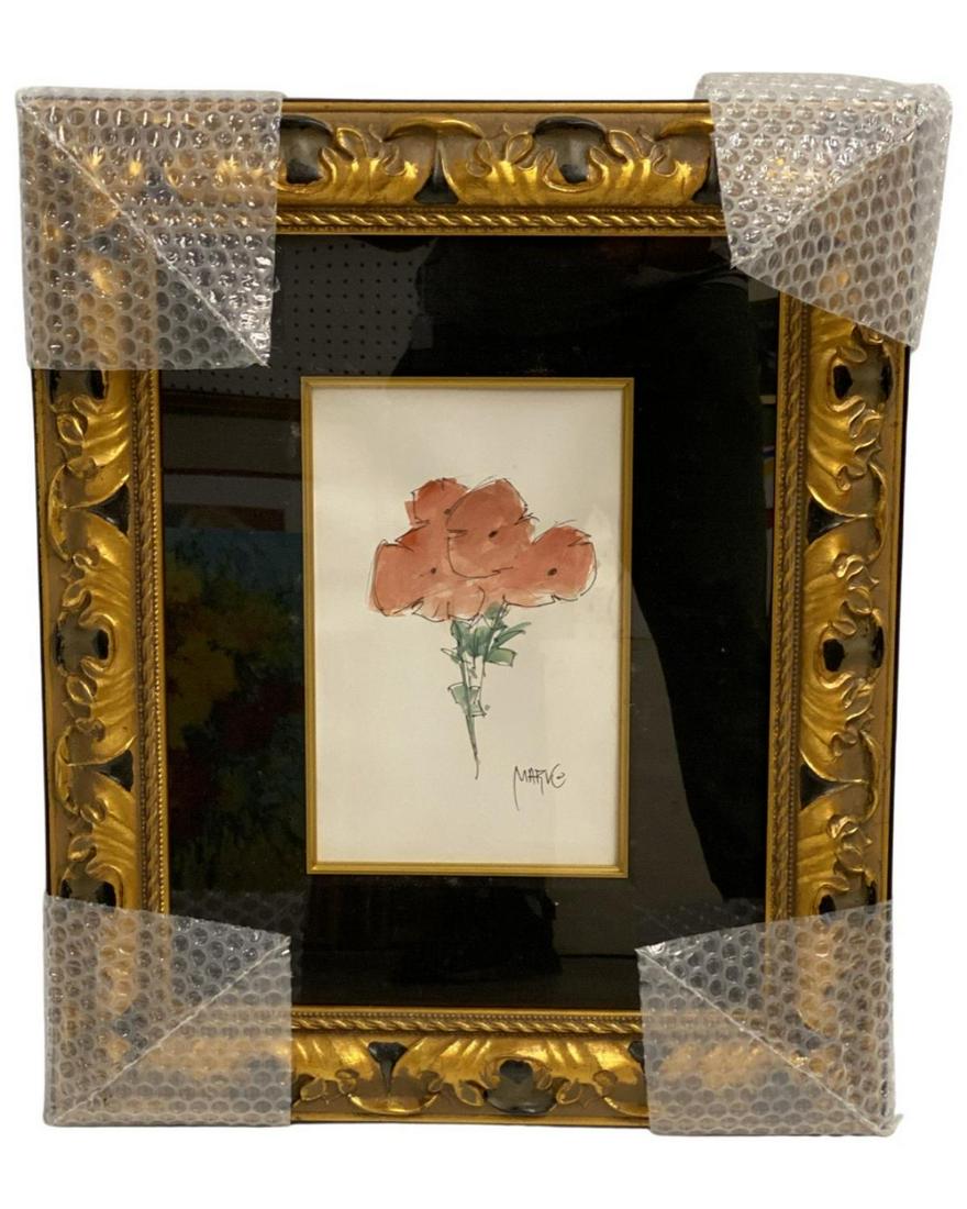 Signed Marko Mavrovich (Croatian b. 1960) Mixed Media Drawing Thanks for Your Support: Signed Marko Mavrovich (Croatian b. 1960) Mixed Media Drawing Thanks for Your Support. Signed lower right, measures H: 10" x W: 7". Brand new, never used or hung