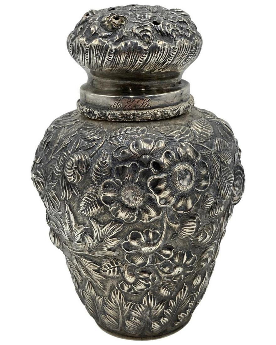 Stieff Repousse Sterling Silver Besamin Spice Holder (1 of 2)