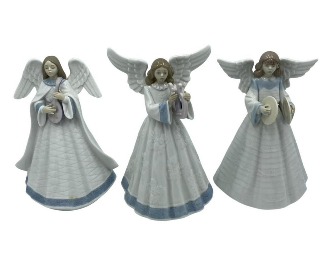Lot of Three Lladro Angels Choir Porcelain Figurines (1 of 2)
