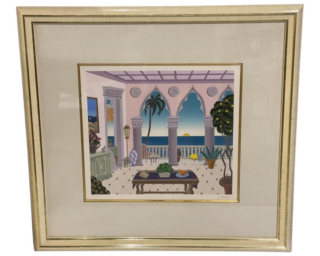 Signed Thomas Mcknight Limited Screenprint in Color Villa Laguna (1 of 2)