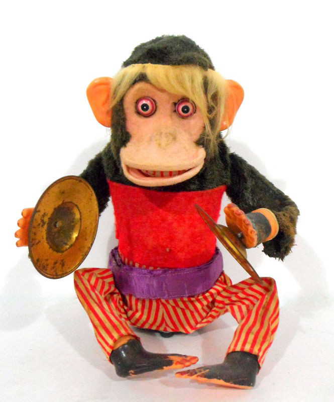 779: Vintage Toy Monkey Playing Symbols