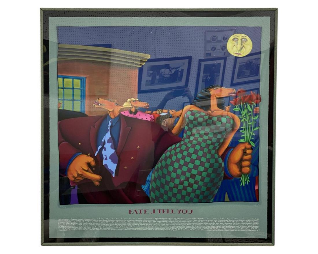 Signed Marcus Pierson Limited Edition Serigraph in Color Fate I Tell You (1 of 2)