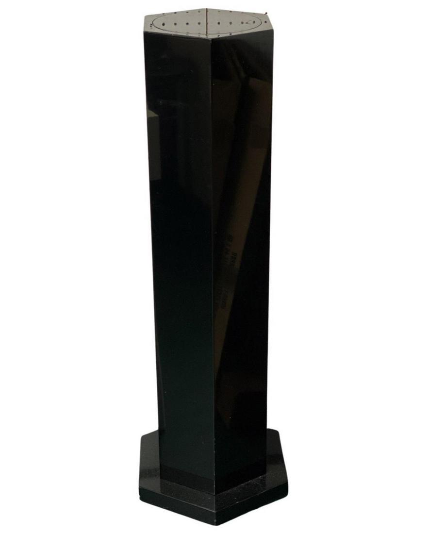 Mid-Century Modern Black Acrylic Pedestal (1 of 1)