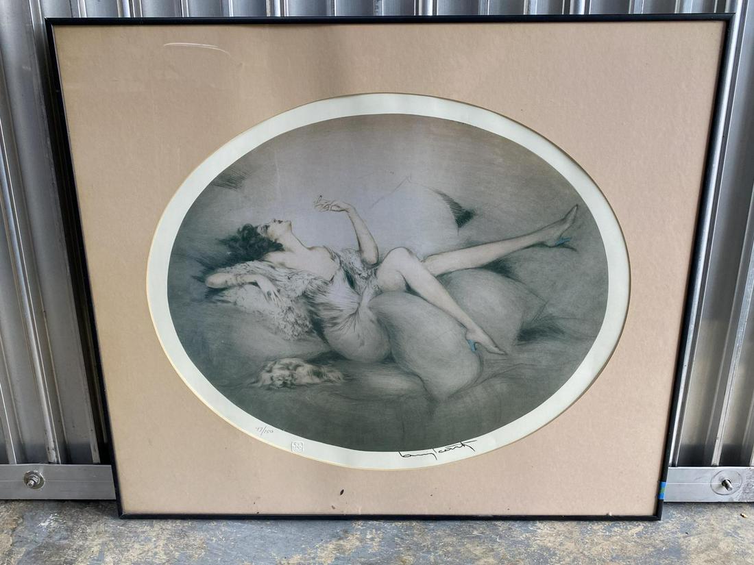 Signed Louis Icart (French, 1888-1950) Limited Edition Print Cigarette Memories (1 of 2)