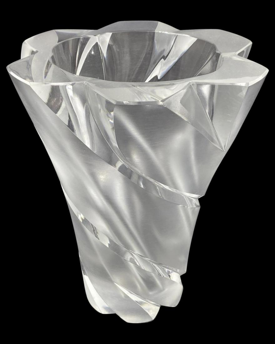 Lalique France Frosted Crystal Narcisse Vase (1 of 2)