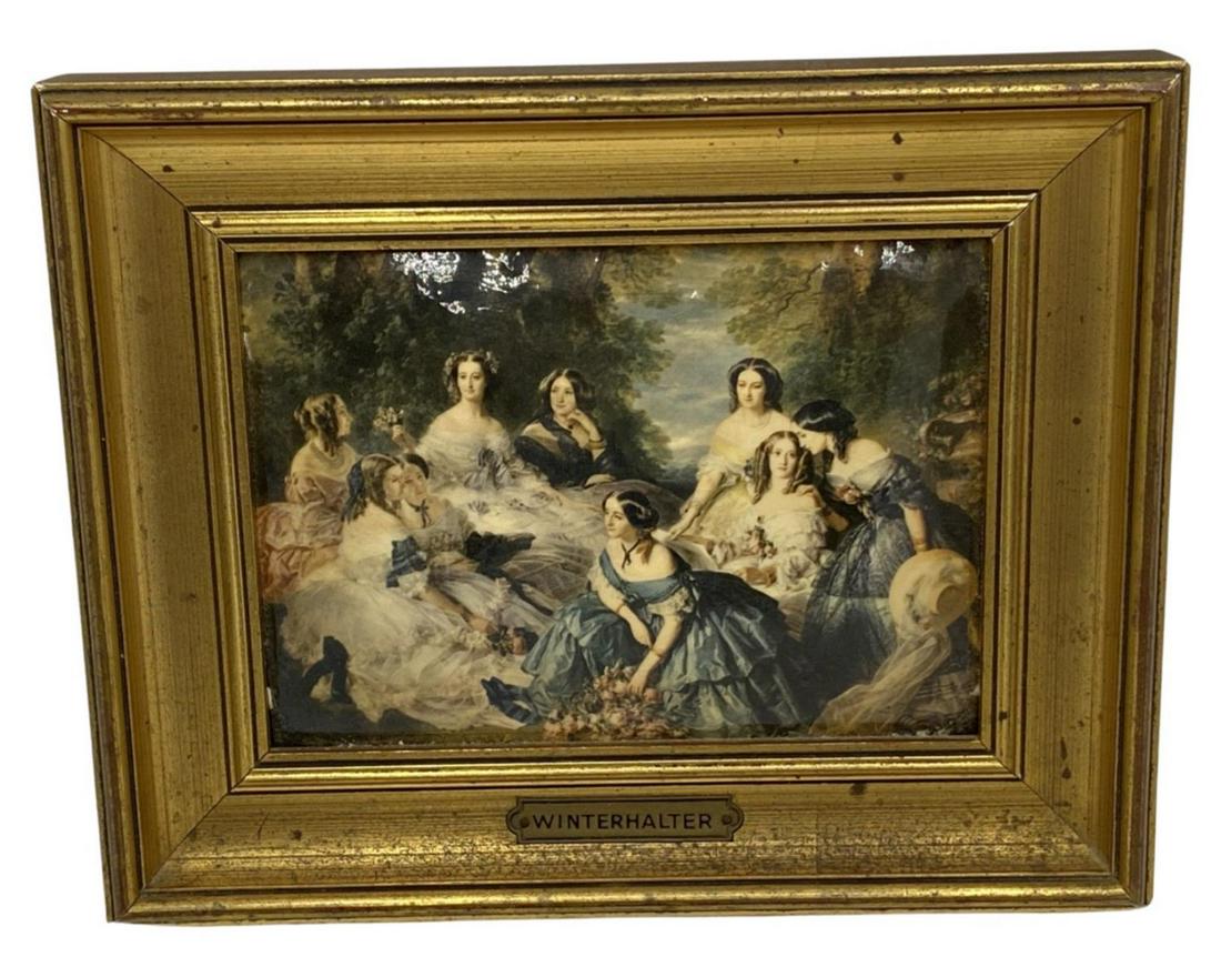 French Enamel Plaque Winterhalter on Gilt Frame (1 of 1)