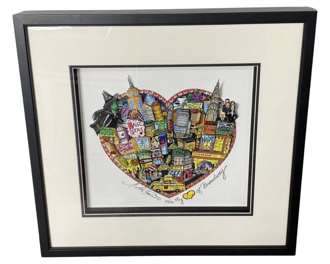 Signed Charles Fazzino (american B. 1955) Mixed Media On