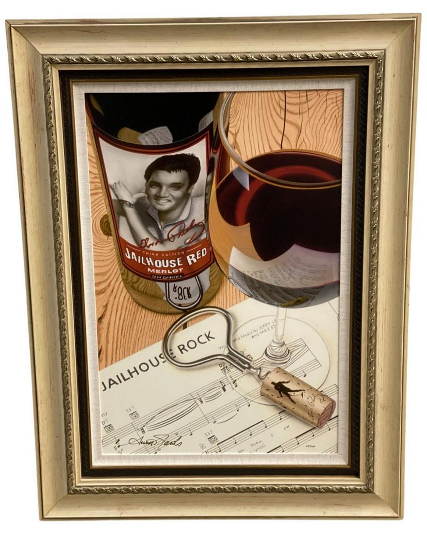 Signed Jacob's Scott (American b. 1958) Limited Edition Giclee in Color on Canvas Elvis Rocks (1 of 4)