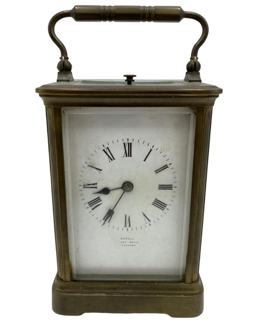 Boxell Brighton Antique Brass Carriage Clock (1 of 2)