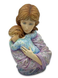 Edna Hibel Maria and Child Porcelain Figurines: Edna Hibel Maria and Child Porcelain Figurines measures H: 8 1/2"