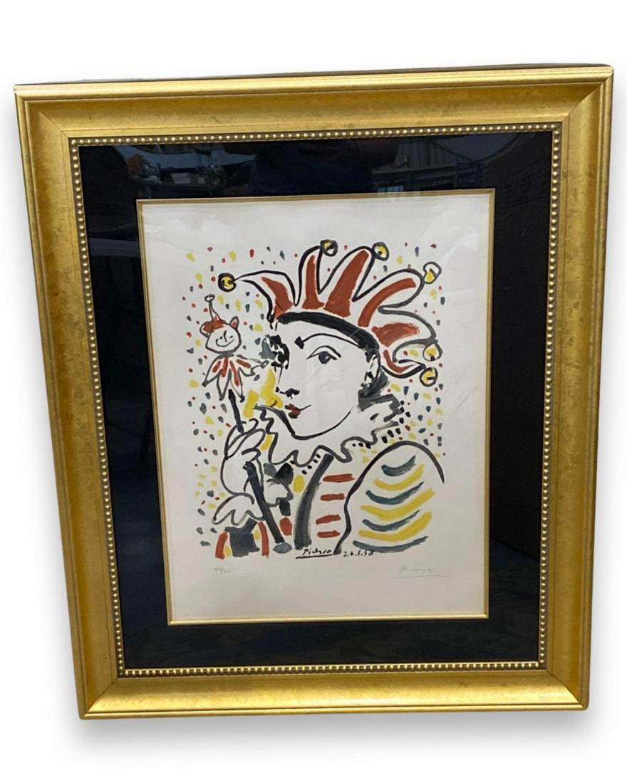 Signed Pablo Picasso (Spanish, 1881-1973) Lithograph on Paper La Folie 1958 (1 of 3)
