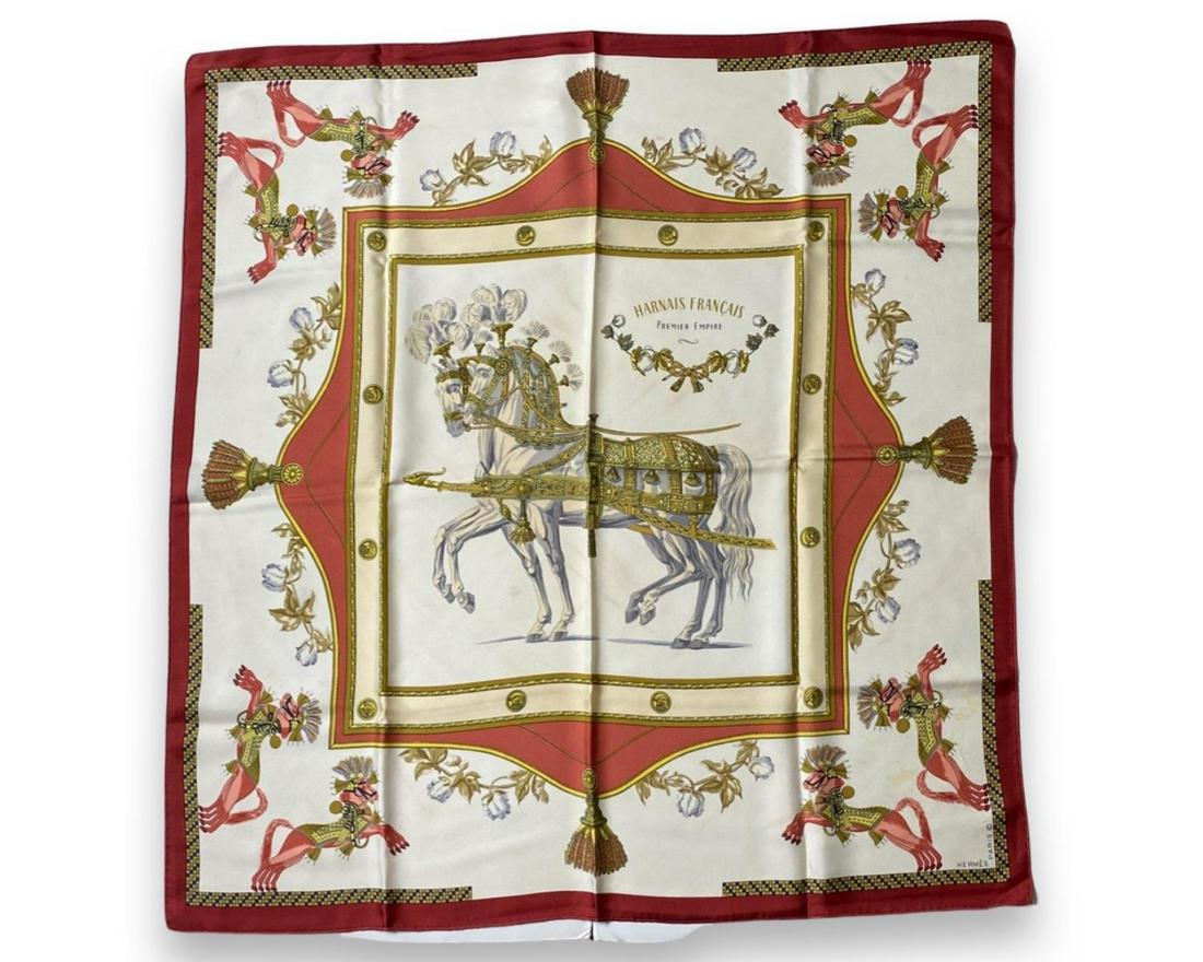 Hermes Harnais Francais Premier Empire Silk Scarf with Original Box (1 of 1)