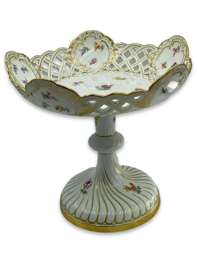 Meissen Porcelain Reticulated Compote (1 of 3)