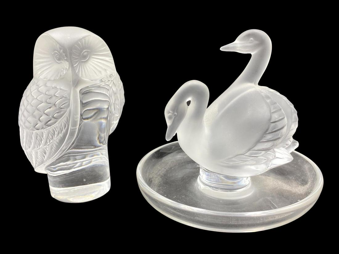 Pair of Lalique France Crystal Figurines (1 of 3)