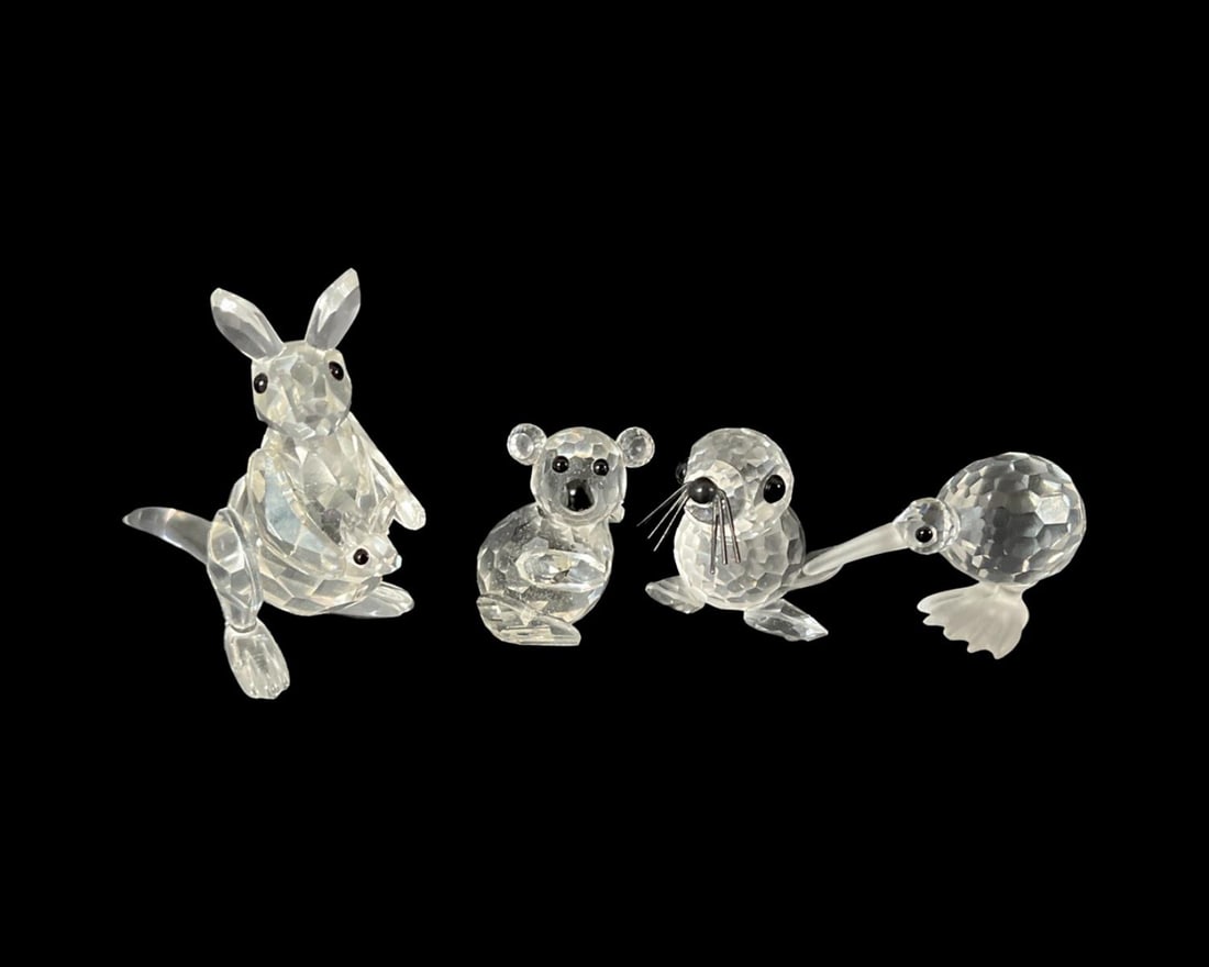 Lot of Four Swarovski Clear Crystal Animal Figurines (1 of 3)
