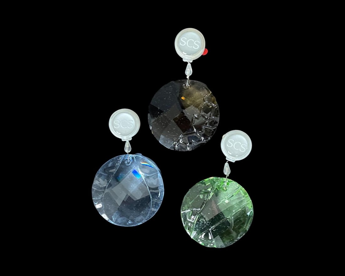 Lot of Three Swarovski Colored Crystal Sun Catchers (1 of 2)