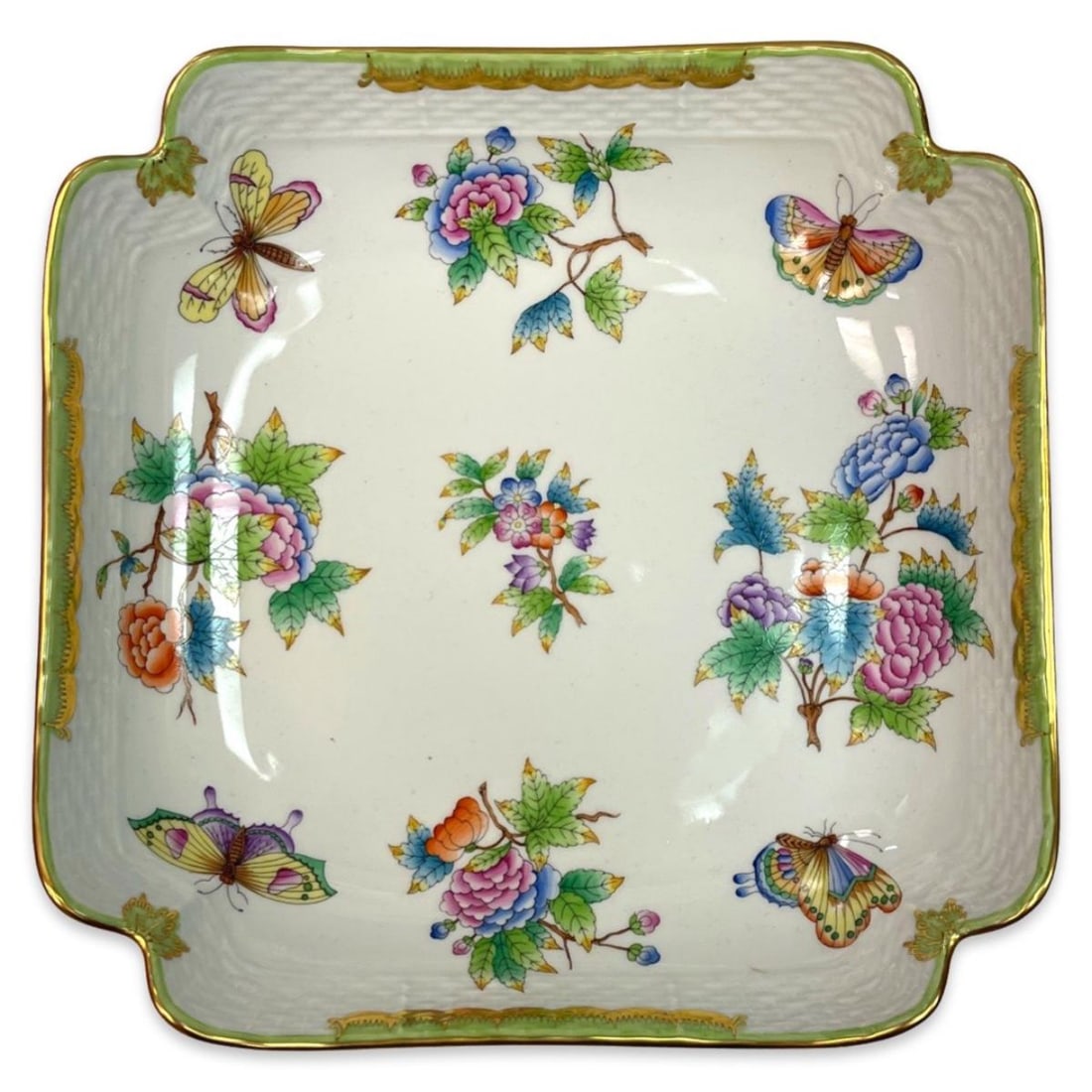 Herend Rothschild Queen Victoria Square Salad Bowl (1 of 3)