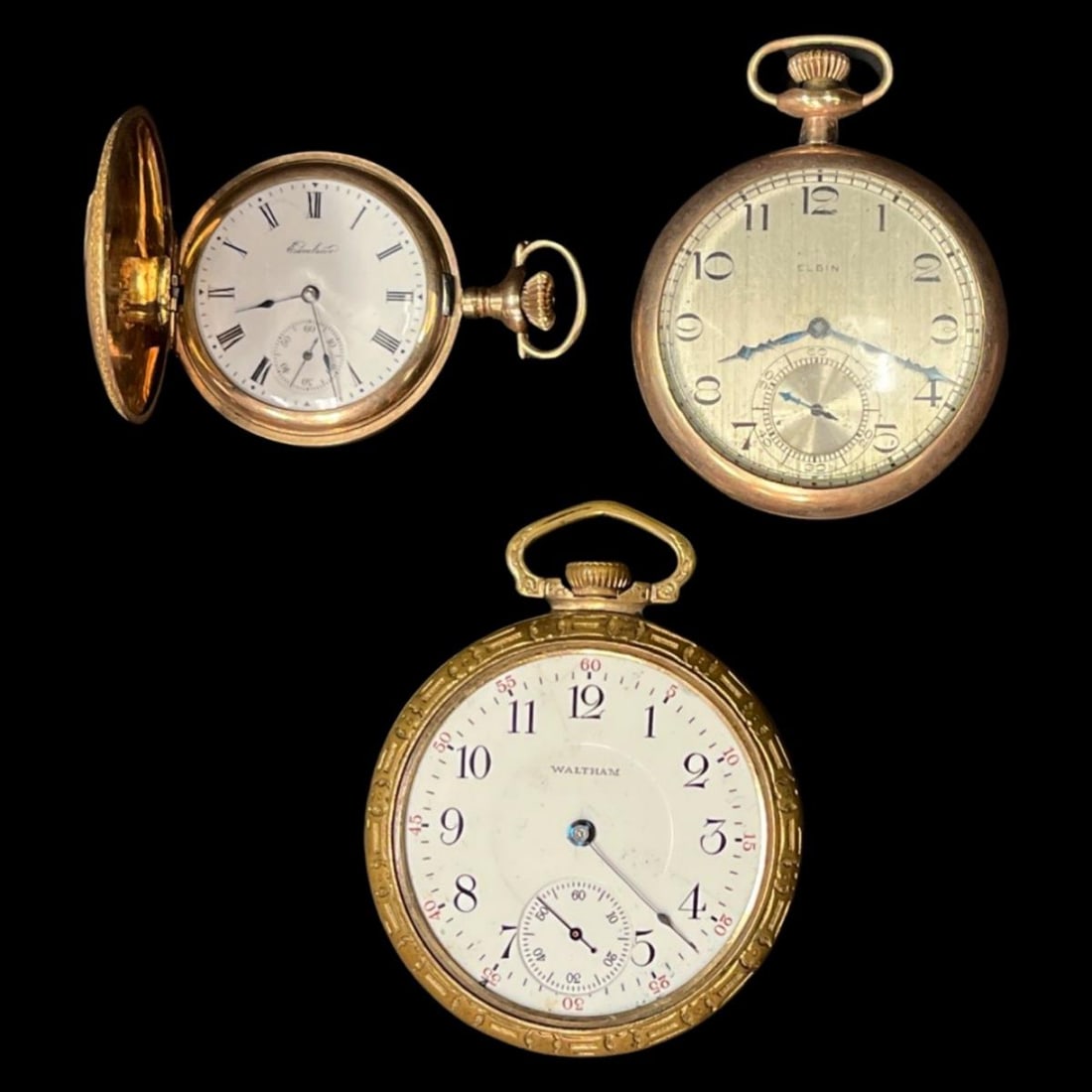 Lot of Three Antique Gold Filled Pocket Watches (1 of 2)