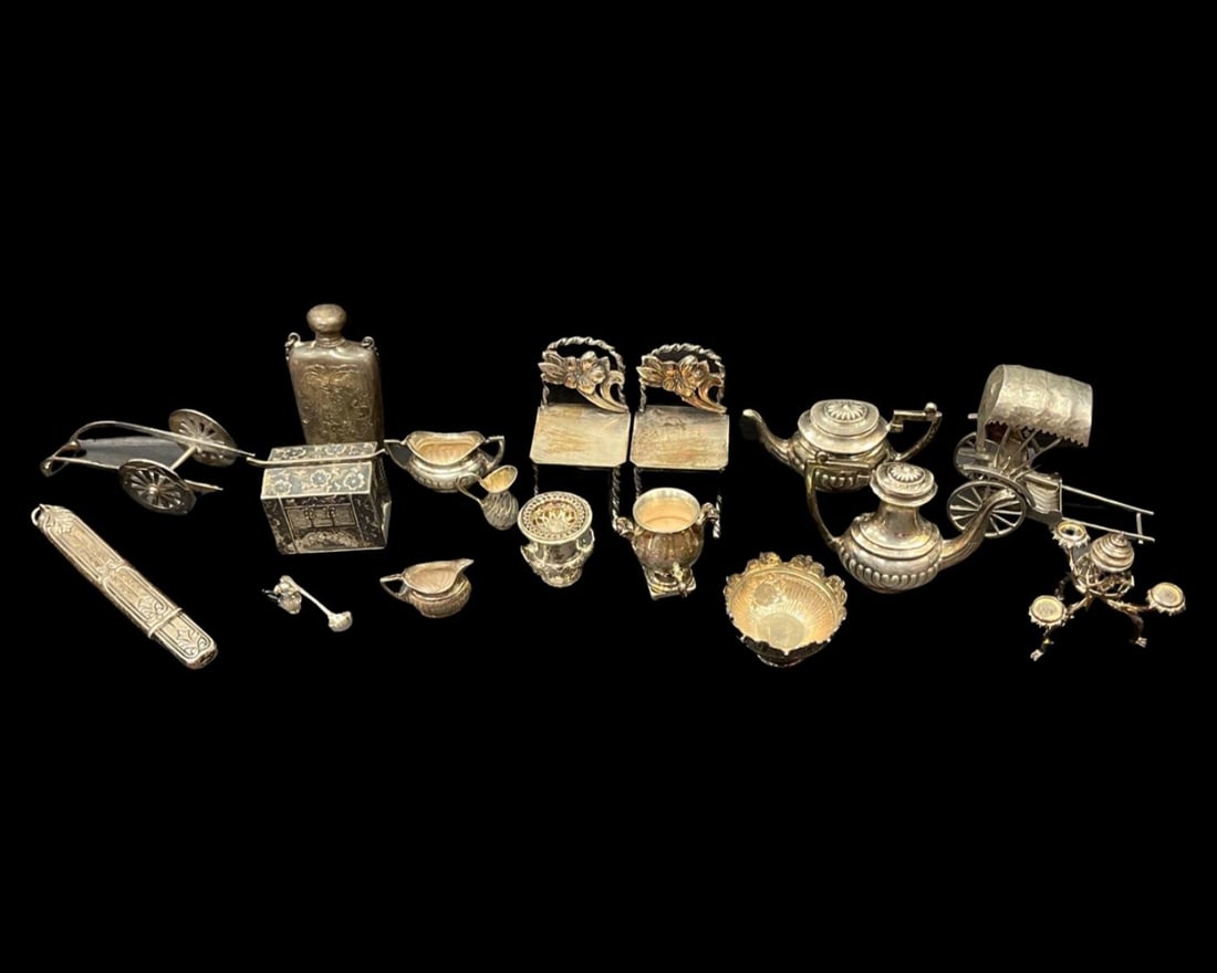 Lot of 18 Assorted Sterling Silver Minature Pieces (1 of 1)