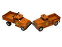 Lot of Two Vintage Orange Tonka Toys State Hi-Way Dept Trucks