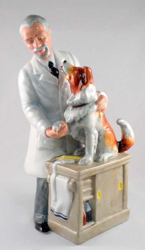 Royal Doulton "Thanks Doc" Figurine: Royal Doulton "Thanks Doc" Figurine HN2731. 9'' high and stamped on base. For shipping and insurance quotes please call Ryan or Dave at Eagle Shipping Center 561-932-0700 or email them at ryan@eaglesh