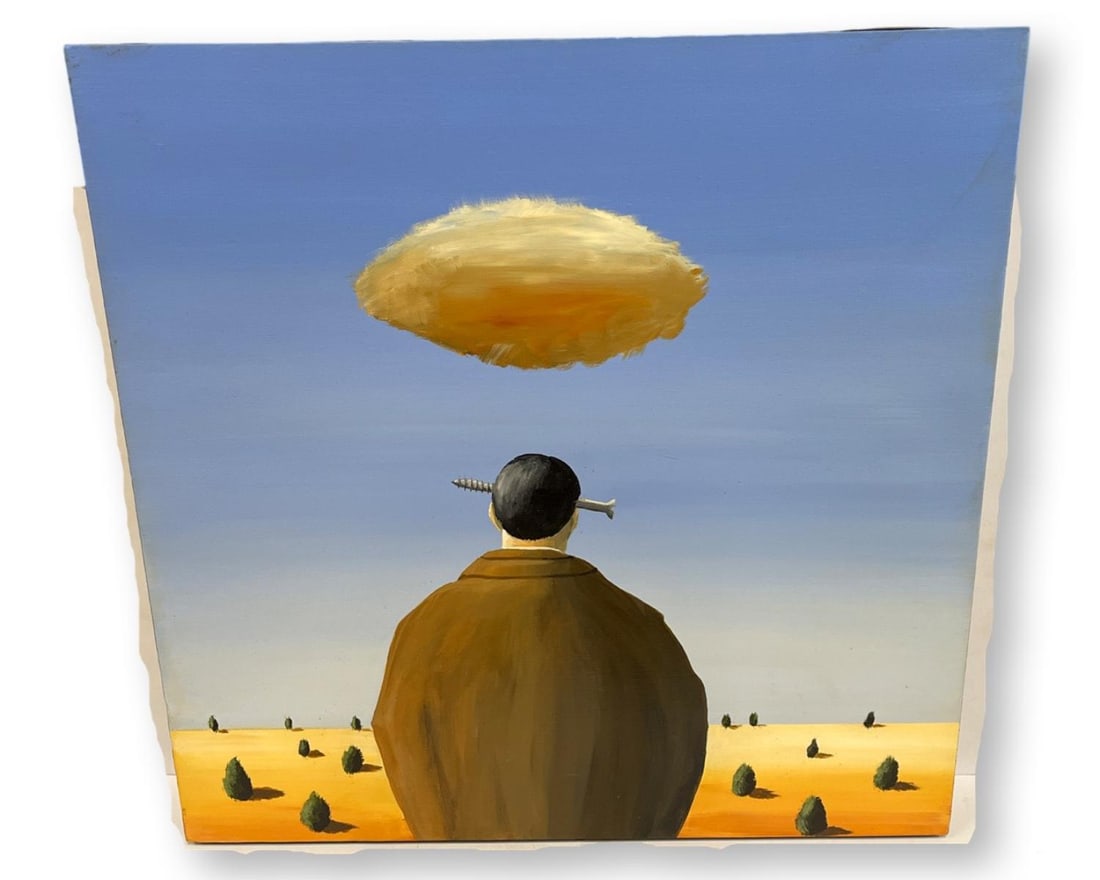 Signed Robert Deyber (American b. 1955) Acrylic on Canvas I Was All Screwed Up (1 of 3)