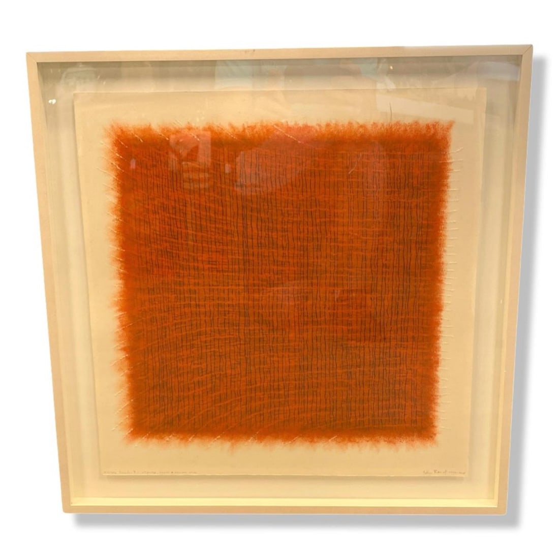 Signed Edda Renouf (American b. 1943) Oil Pastel on Arches Paper Visible Sounds #3 1999: Signed Edda Renouf (American b. 1943) Oil Pastel on Arches Paper Visible Sounds #3 1999. Signed, dated & titled, measures H: 20" x W: 19 3/4"