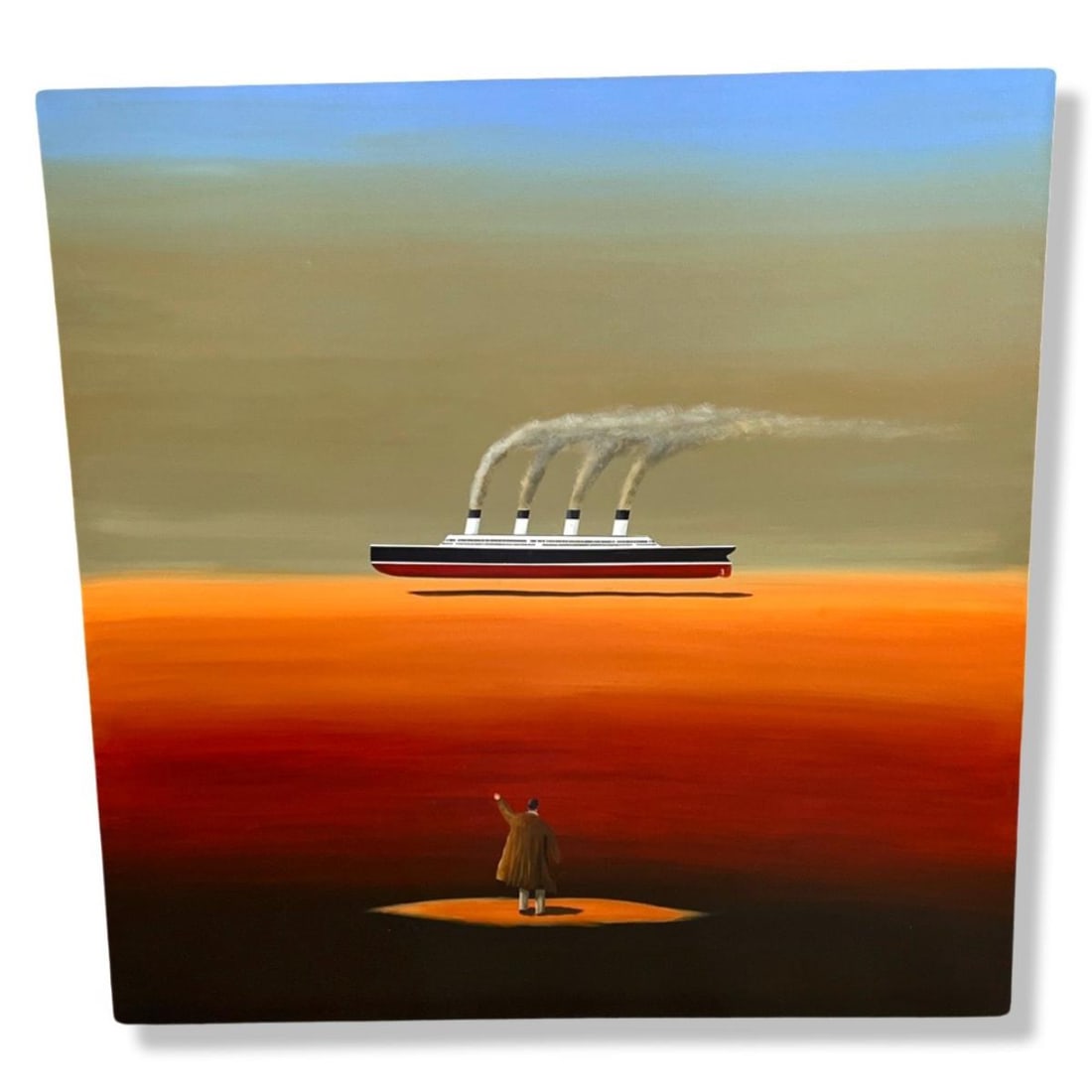 Signed Robert Deyber (American b. 1955) Acrylic on Canvas Someday My Ship Will Come In 2005 (1 of 3)