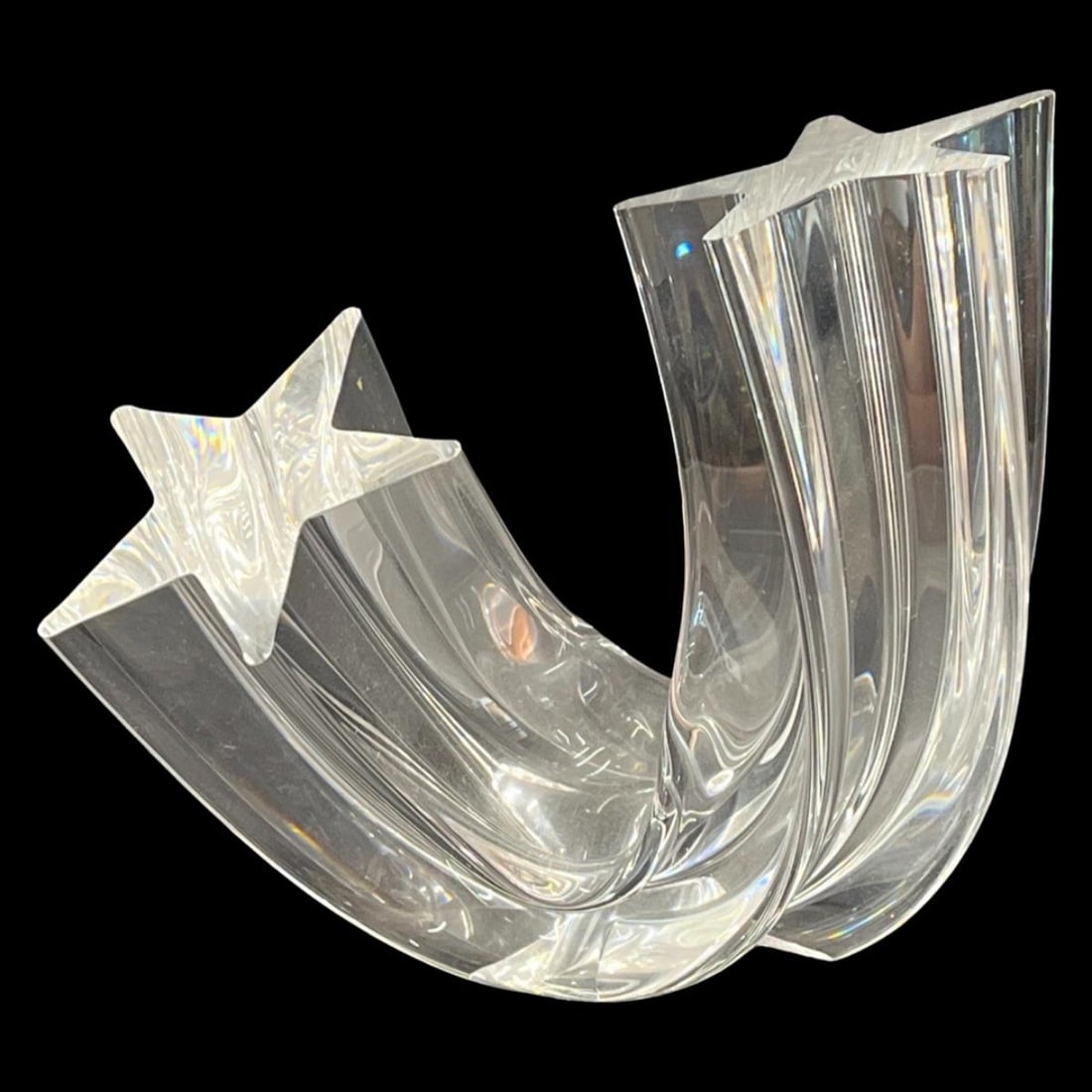 Steuben Crystal Star Stream Sculpture (1 of 3)