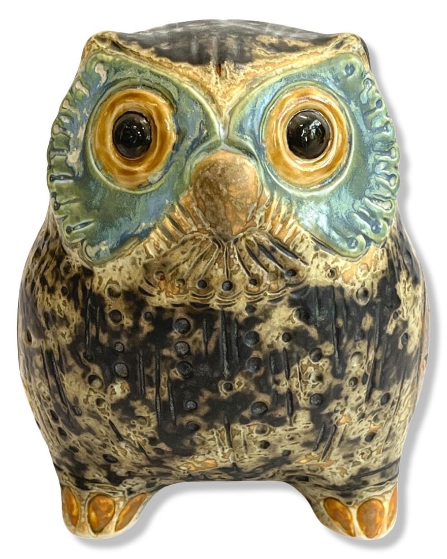 Lladro #2020 Brown & Green Owl Looking Up (1 of 2)