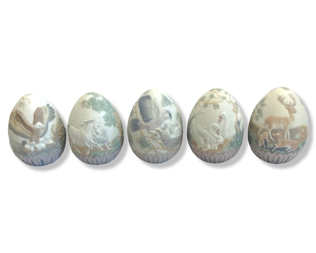 Lot of Five Lladro Limited Edition Annual Eggs (1 of 1)