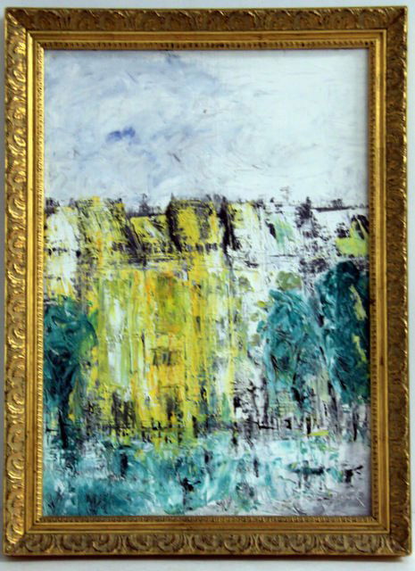 Alfons Bach (1904-1999) Oil Painting on Canvas: Titled "Rue St. Germaine-Paris" Alfons Bach (1904-1999). Measures 13" x 18". Frame 1 3/8" For Domestic or International Shipping Quotes Please Feel Call Ryan or Dave at Eagle Shipping Center 561-932-0