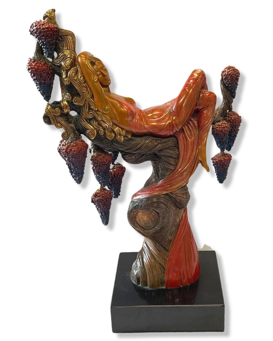 Romain De Tirtoff Erte (Russian/French, 1892-1990) Heat Spell Gilt & Cold Painted Bronze Sculpture (1 of 4)