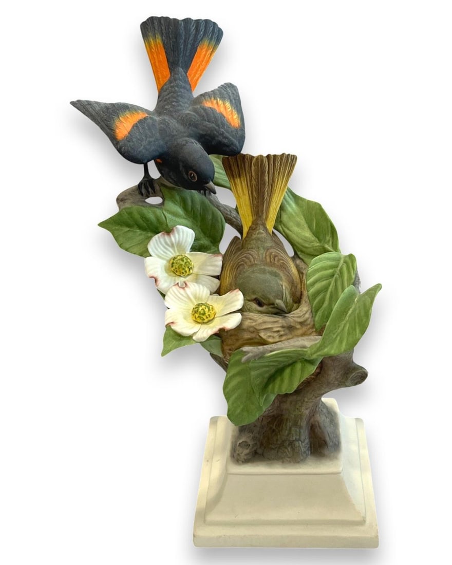 Boehm Porcelain Limited Edition #447 American Redstarts Group Figurines (1 of 3)