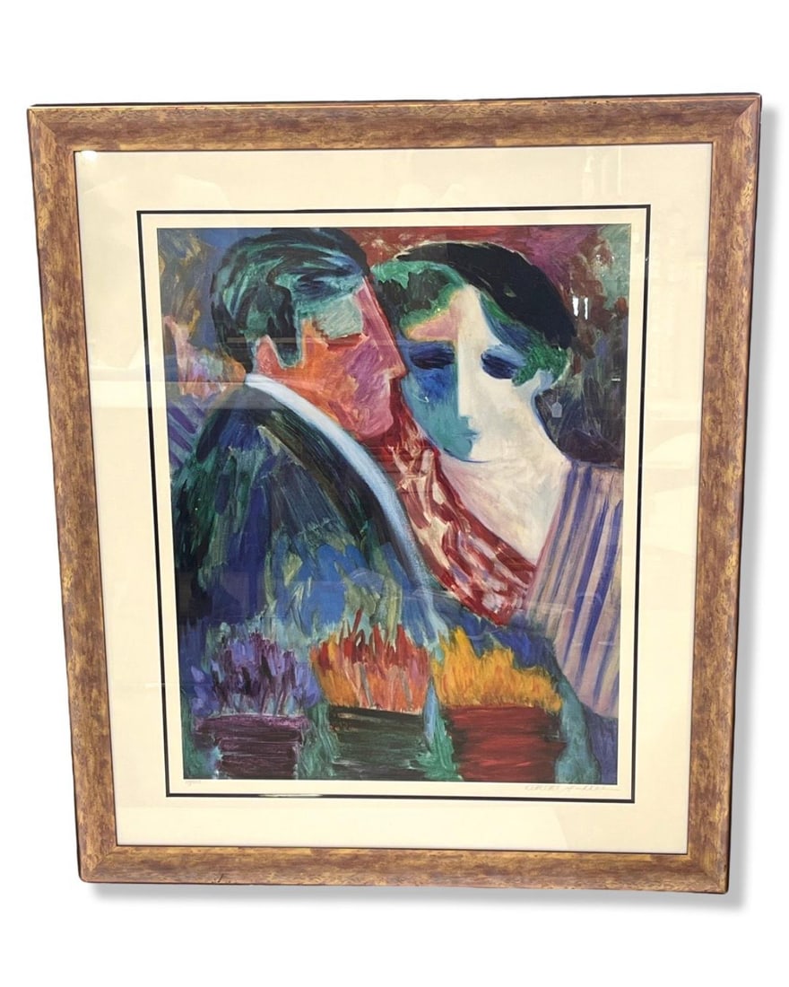 Signed Barbara Wood Limited Edition Serigraph in Color Love in Bloom (1 of 3)