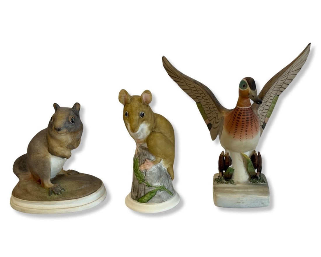 Lot of Three Boehm Porcelain Figurines (1 of 2)