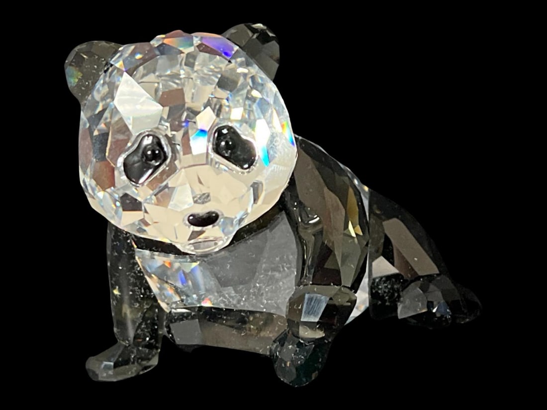 Swarovski Crystal 2008 SCS Panda Bear Cub Endangered Wildlife Sculpture (1 of 2)