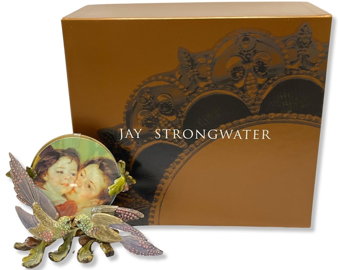 Jay Strongwater Love Birds Picture Frame with Metal & Enameled Crystal includes Original Box (1 of 1)