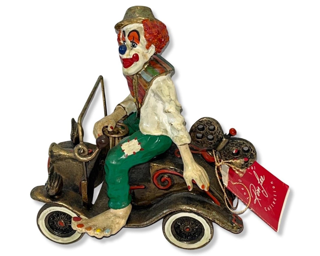Ron Lee Clown in Wind Up Car Sculpture (1 of 1)