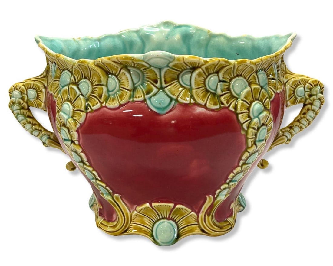 Majolica France Glazed Jardiniere Pot by Frie Onnaing (1 of 2)
