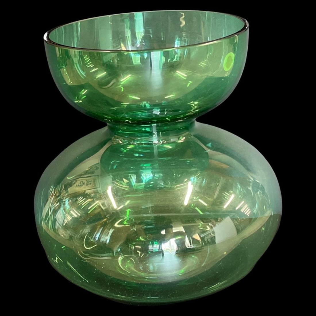 Georg Jensen Green Glass Vase (1 of 2)