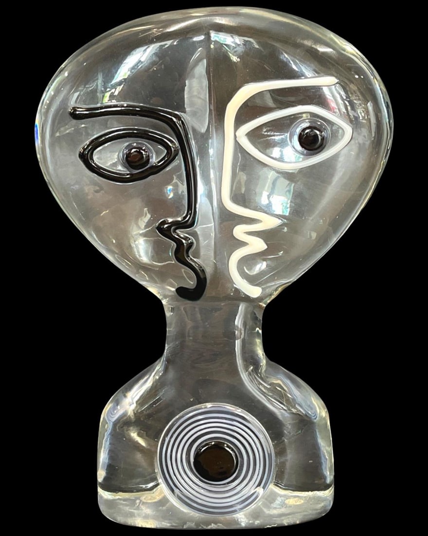 Ermanno Nason (Italian b. 1928) Murano Art Glass Bust Sculpture (1 of 2)