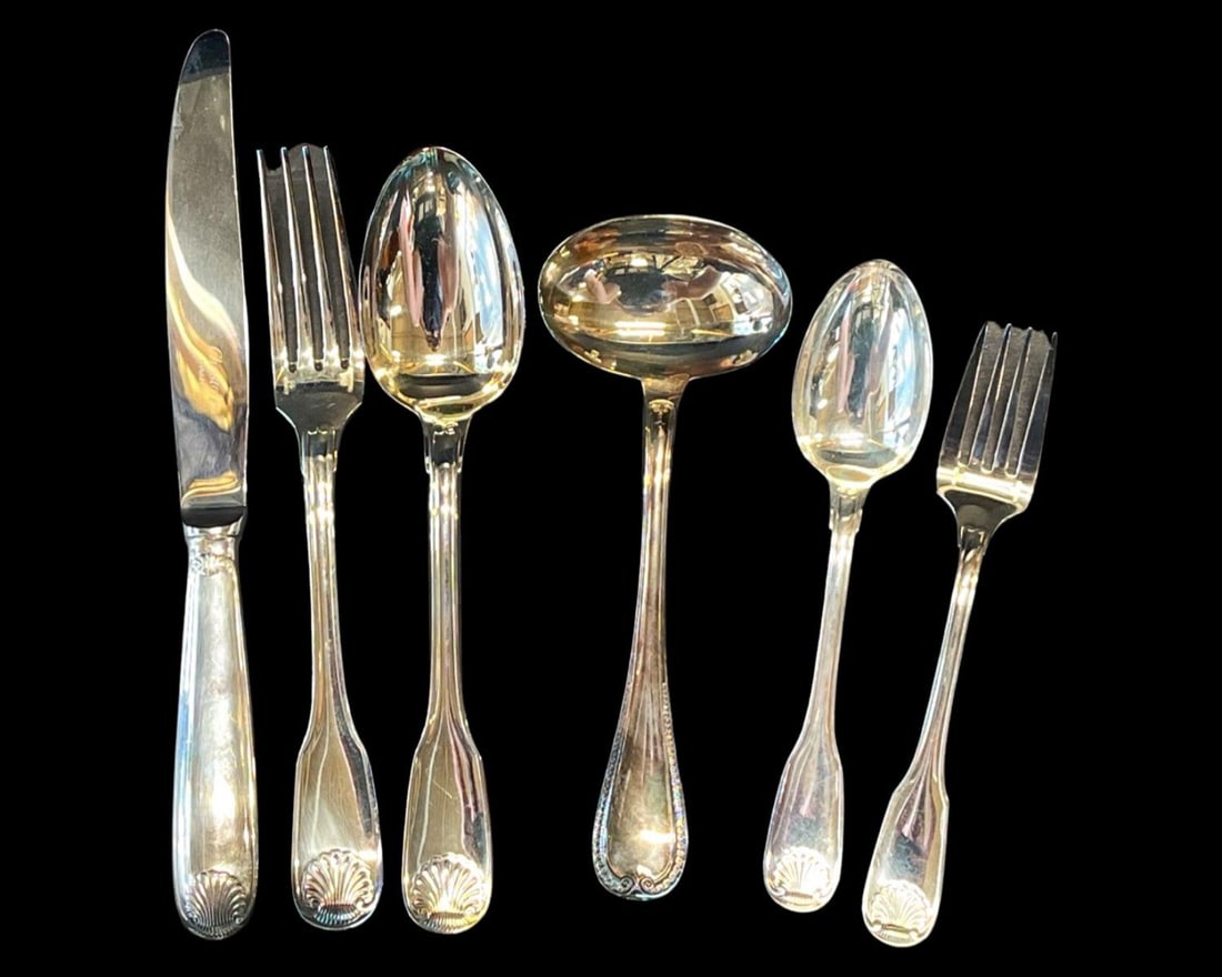Vendome Arcantia by Christofle Silver Plate of 12 Pcs (1 of 3)