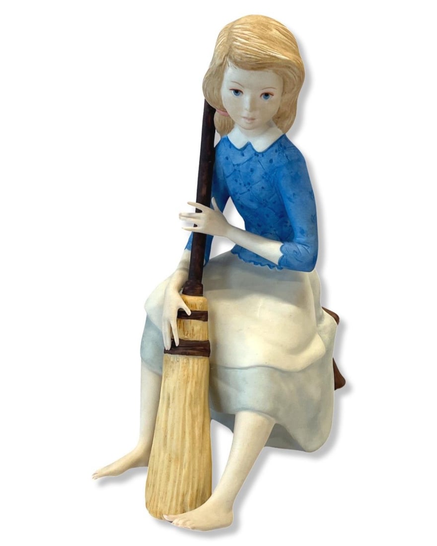 Cybis Porcelain Cinderella Before the Ball, Girl with Broom Figure (1 of 2)
