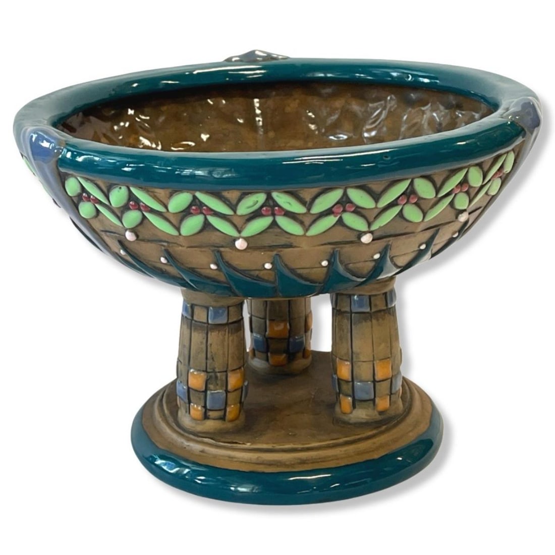 Art Nouveau Amphora Turn Teplitz Pottery Compote (1 of 2)